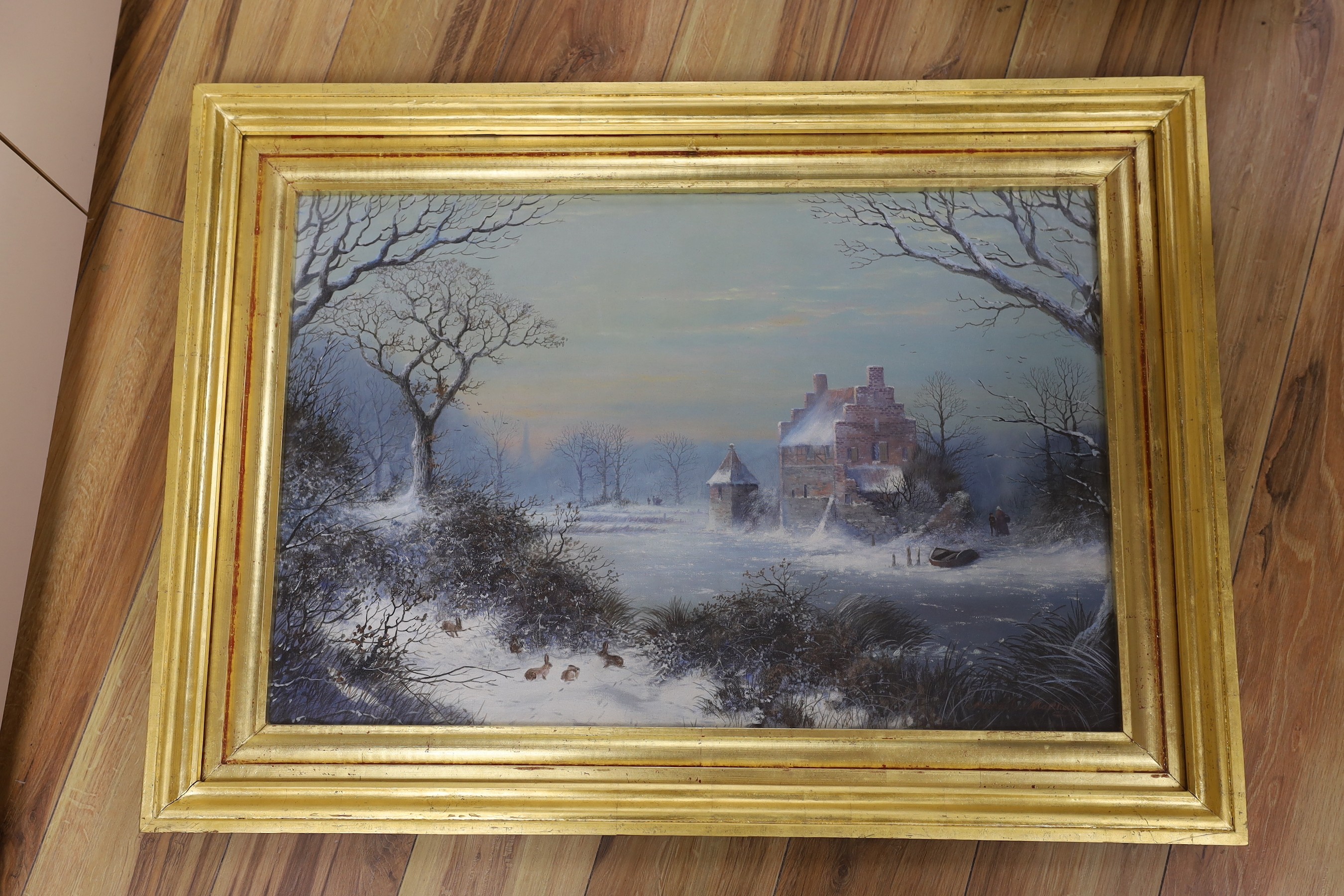 Michael Matthews (1933-), oil on canvas, 'The Old Manor', signed, 49 x 75cm